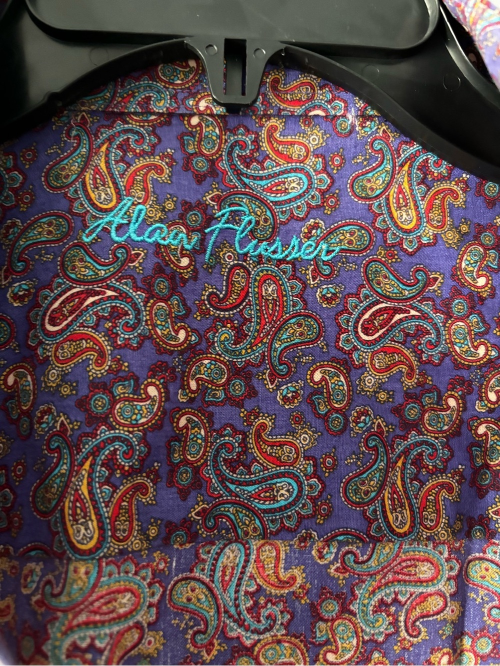 Vintage Alan Flusser Purple Paisley dress shirt